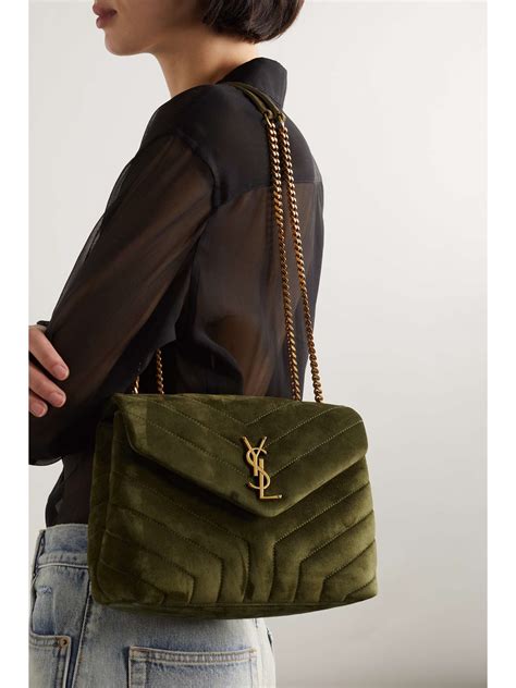 green suede ysl bag|YSL sage green bag.